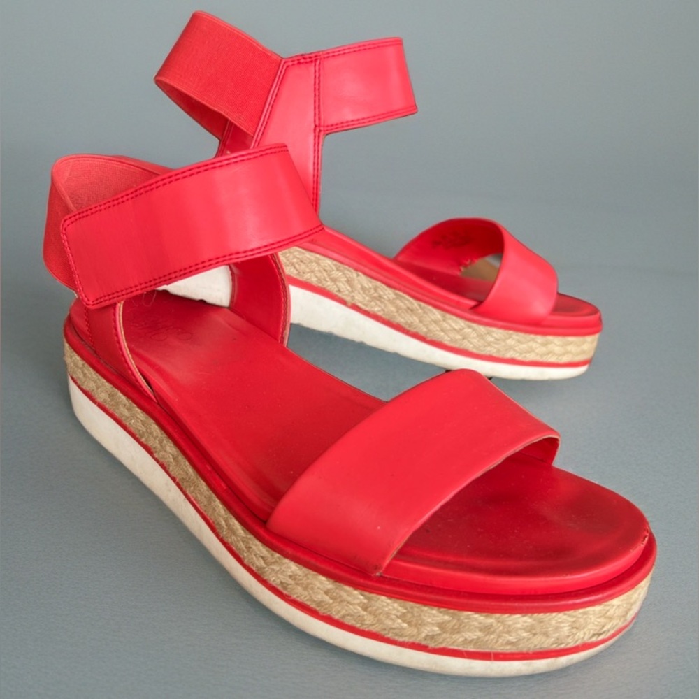 Red Platform Sandals